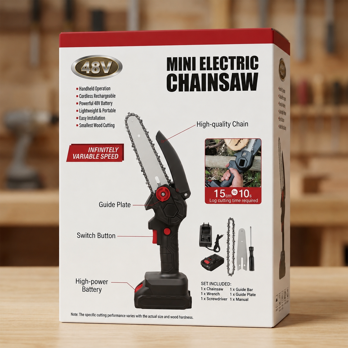 Cordless Electric Chainsaw – Powerful Portable Wood Cutting Machine