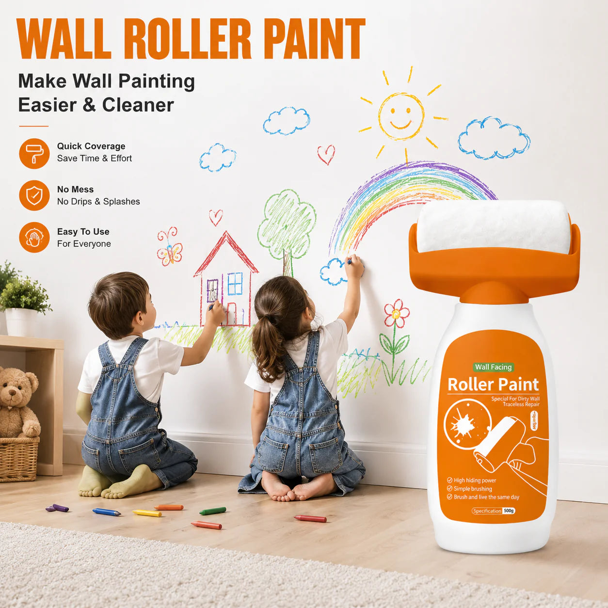 2-in-1 Wall Repair Paint Roller
