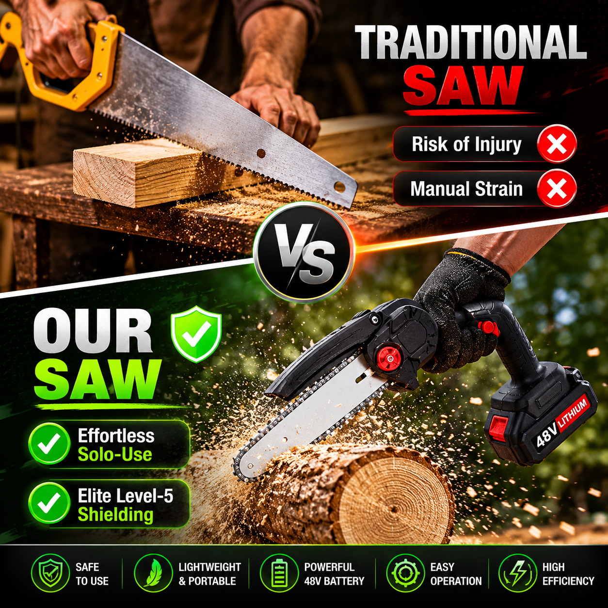 Portable Cordless Chainsaw