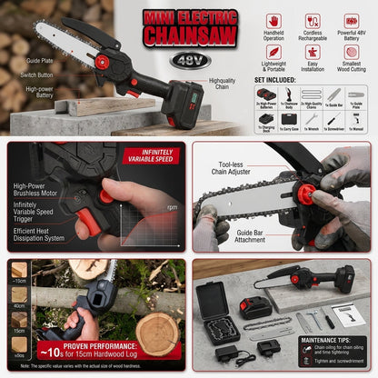 Electric Cordless Chainsaw – Powerful & Portable Wood Cutter